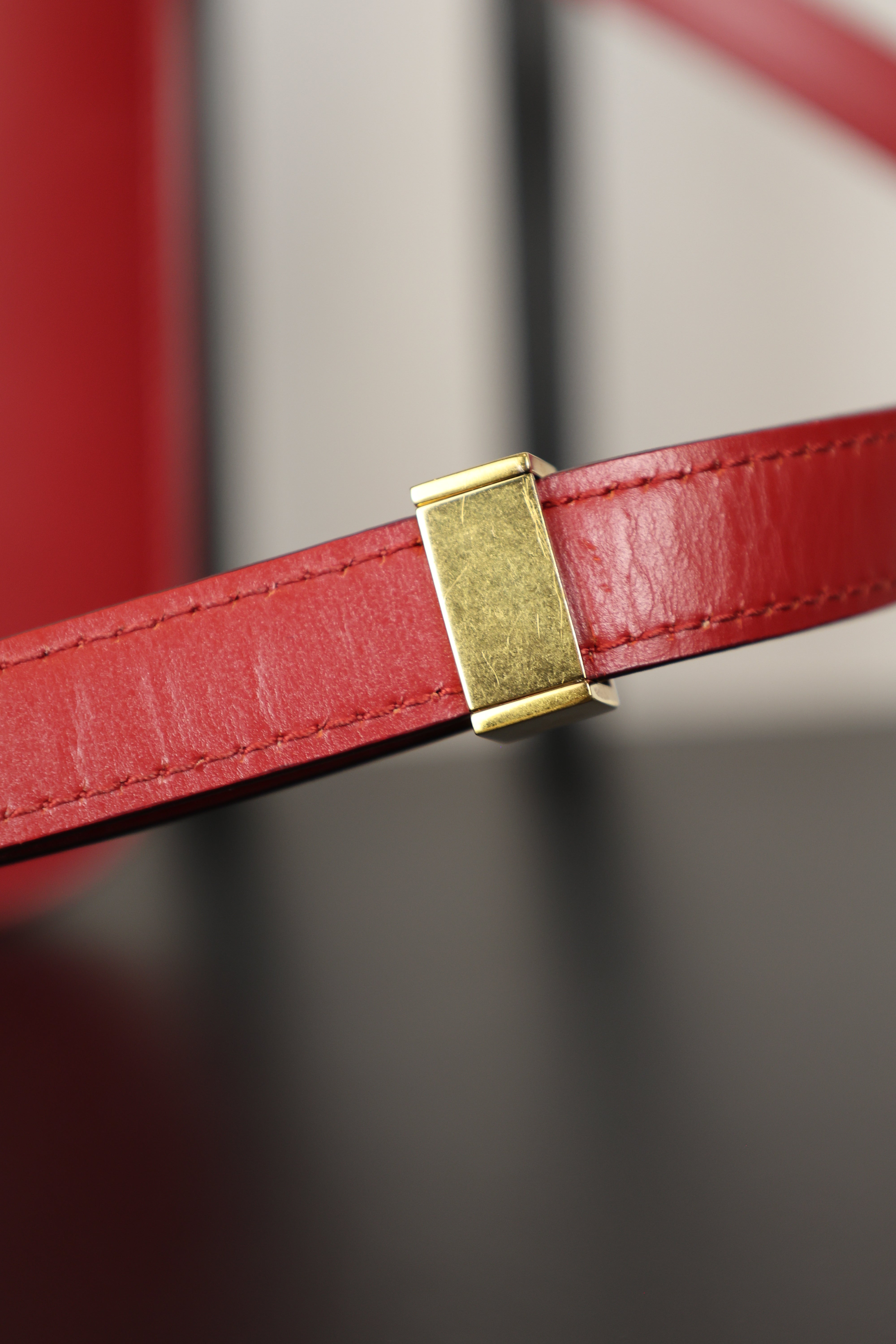Céline Box Calfskin Medium Classic red