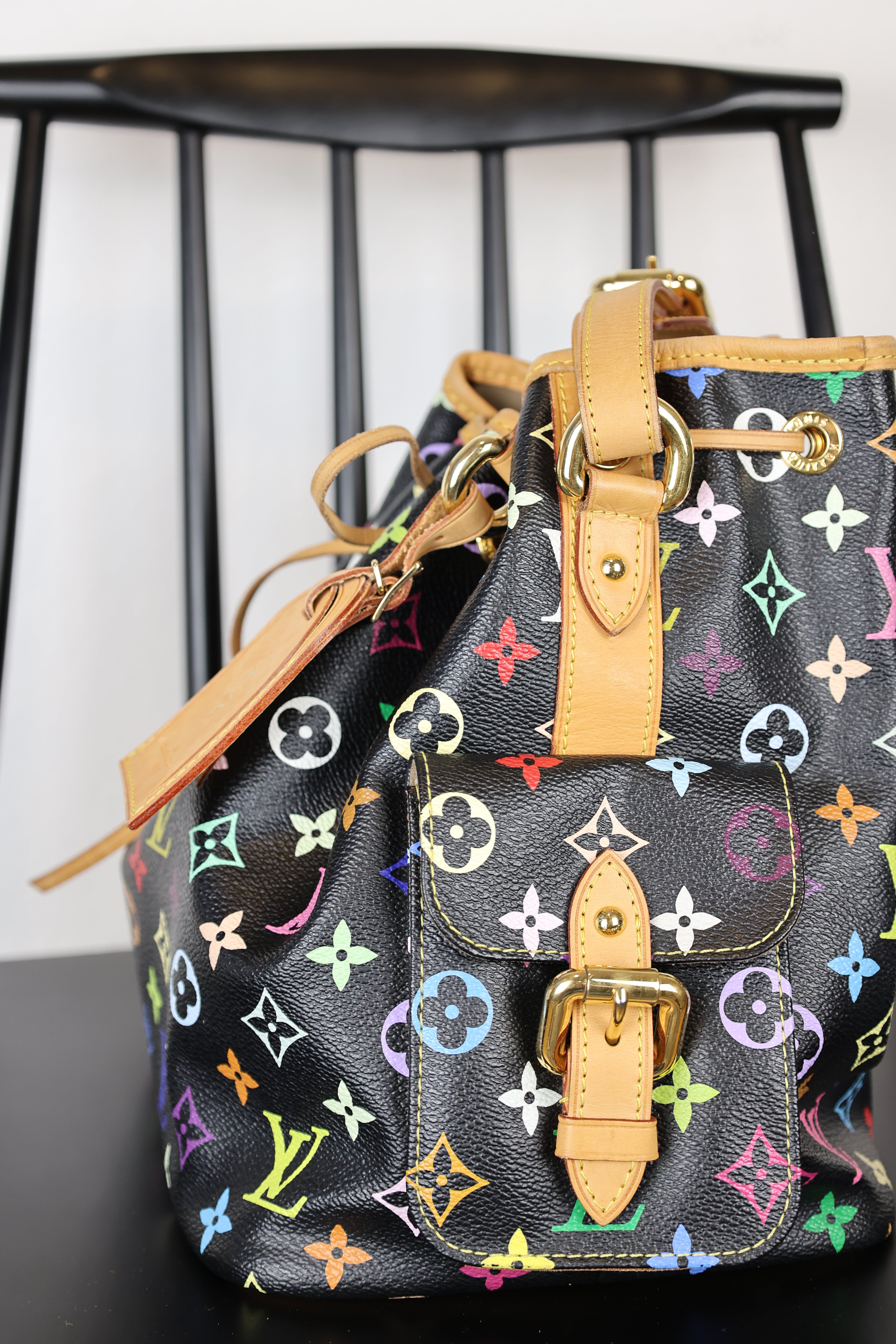 Louis Vuitton Petit Noe Multicolor Black