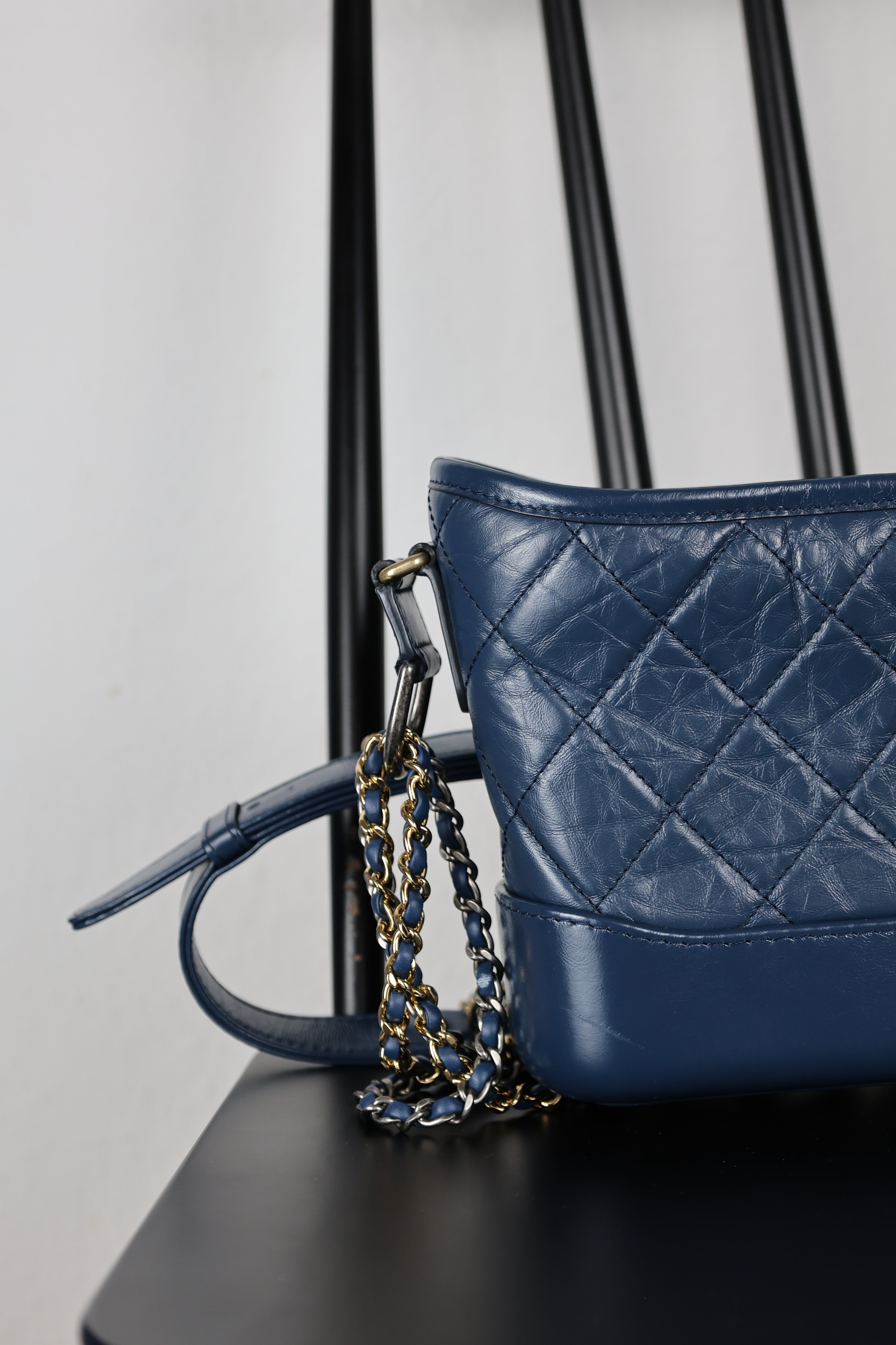 CHANEL Gabrielle Small Hobo Bag in Dark Blue