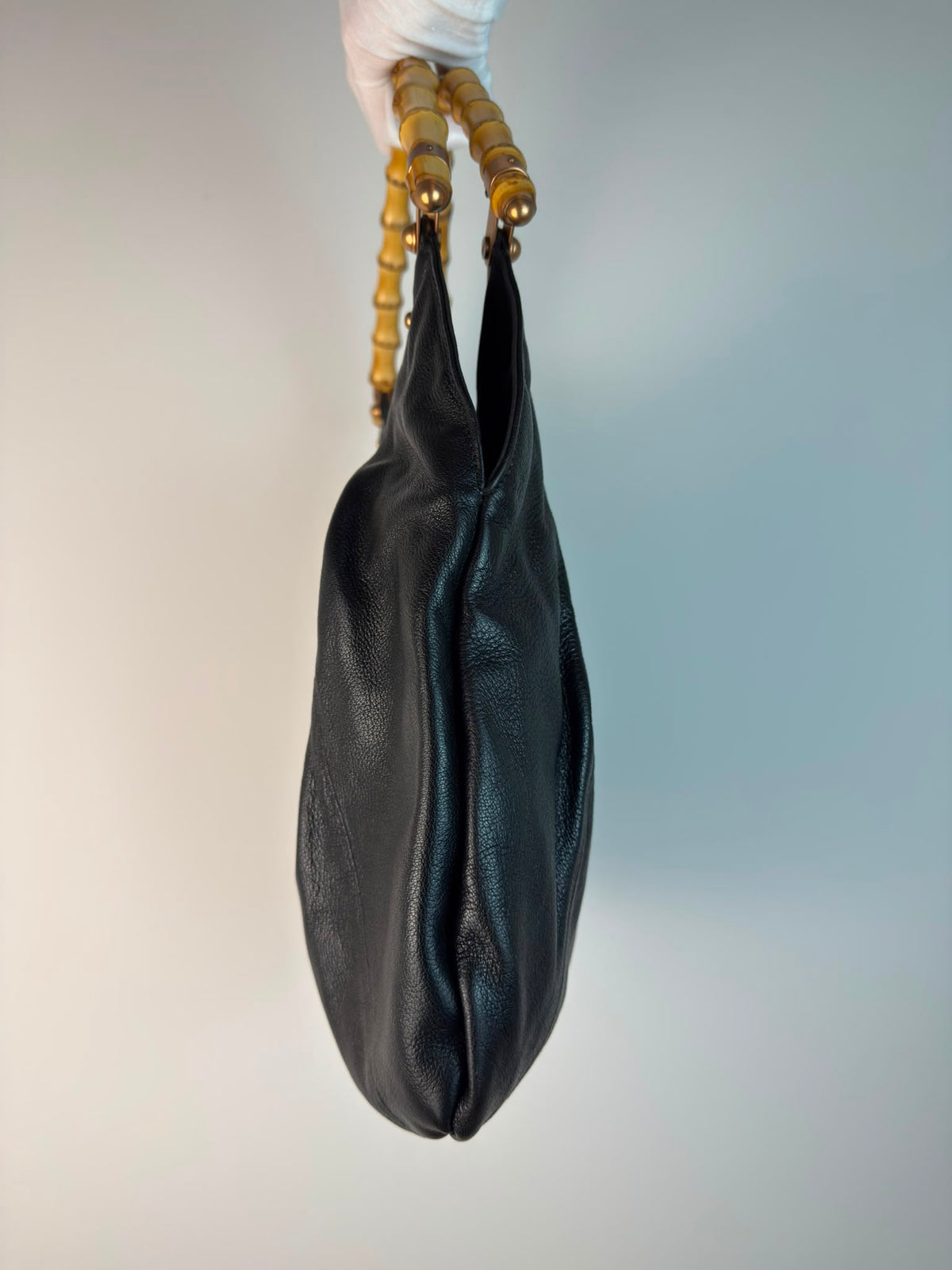 Vintage Gucci Bamboo Studded Hobo