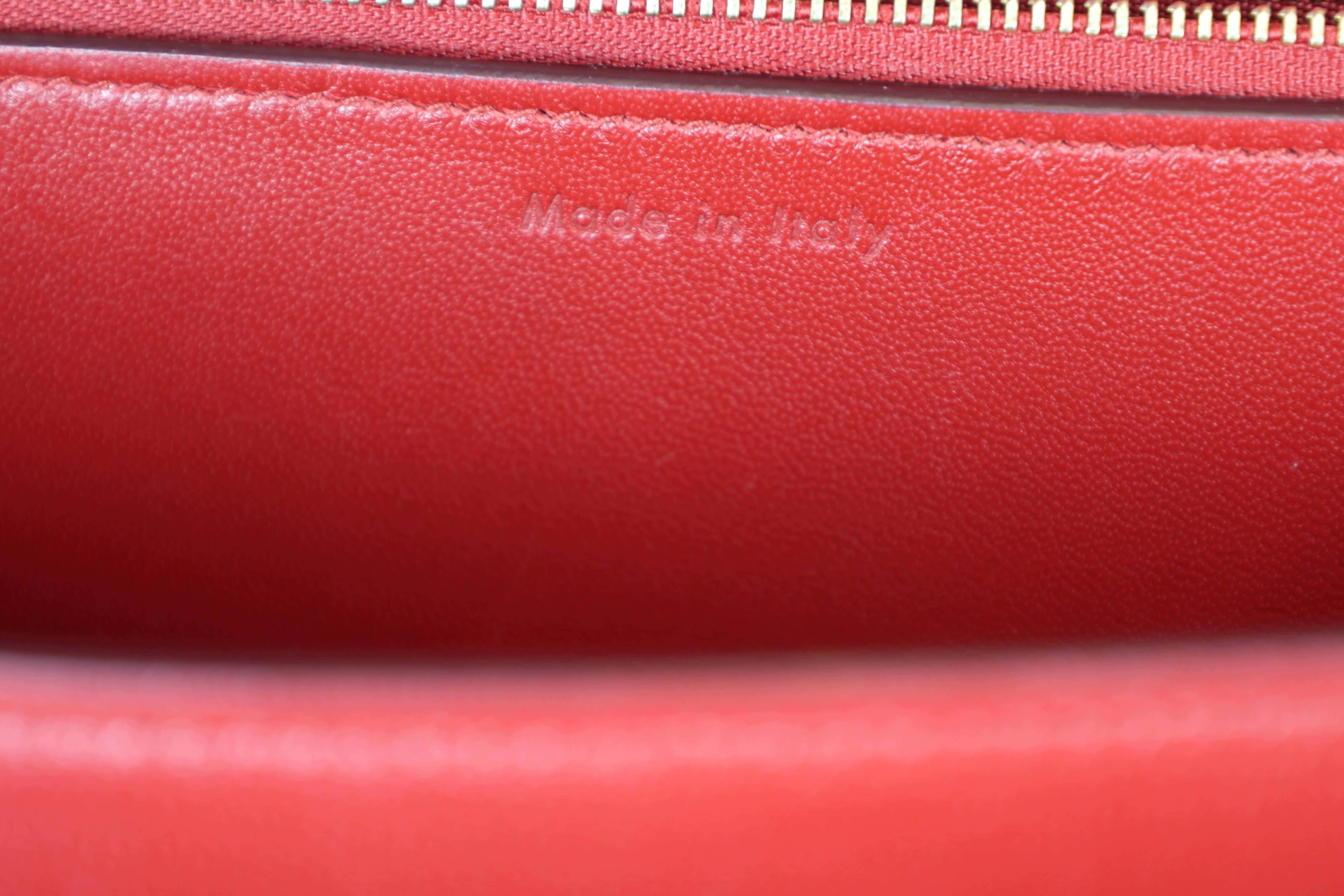 Céline Box Calfskin Medium Classic red