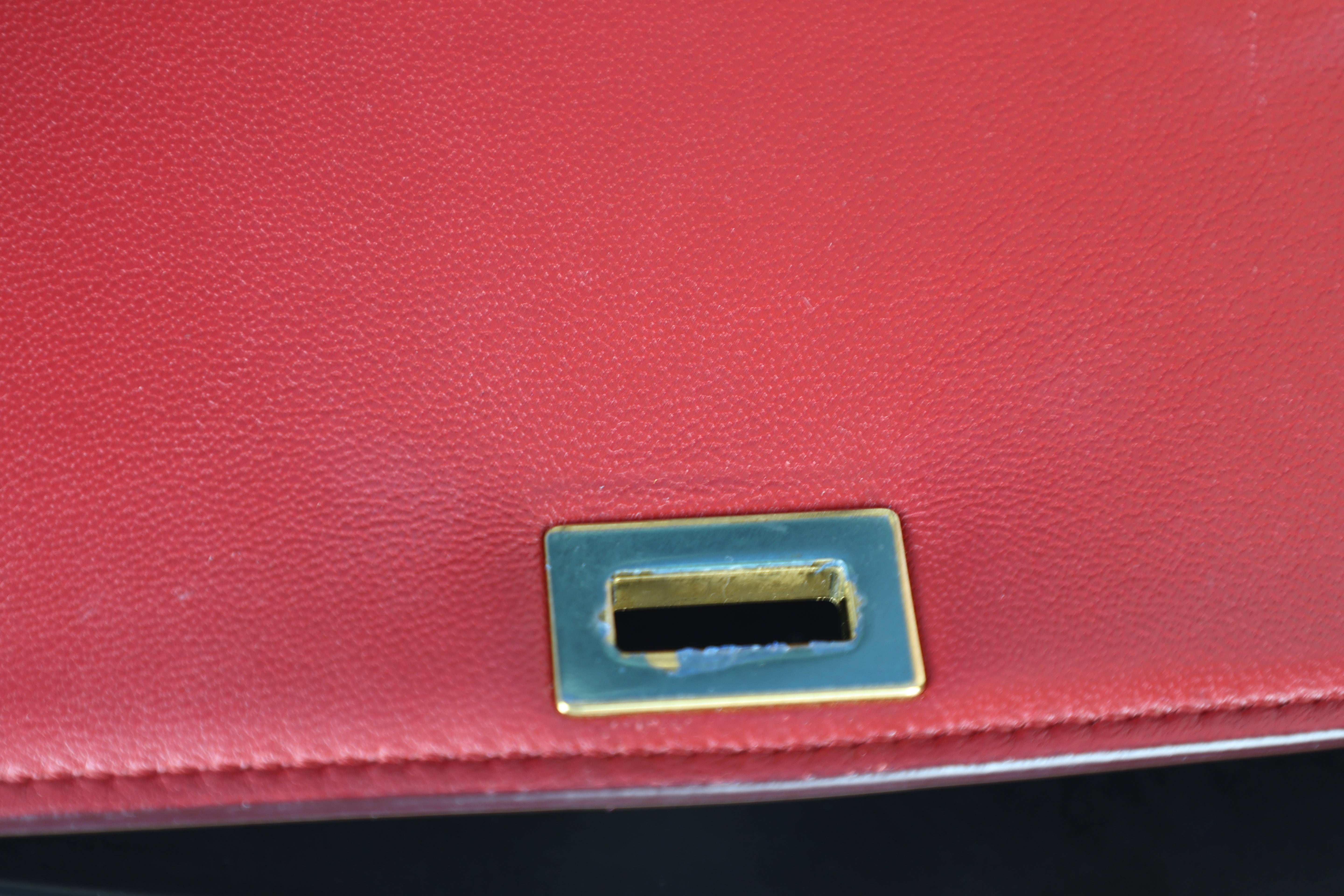 Céline Box Calfskin Medium Classic red