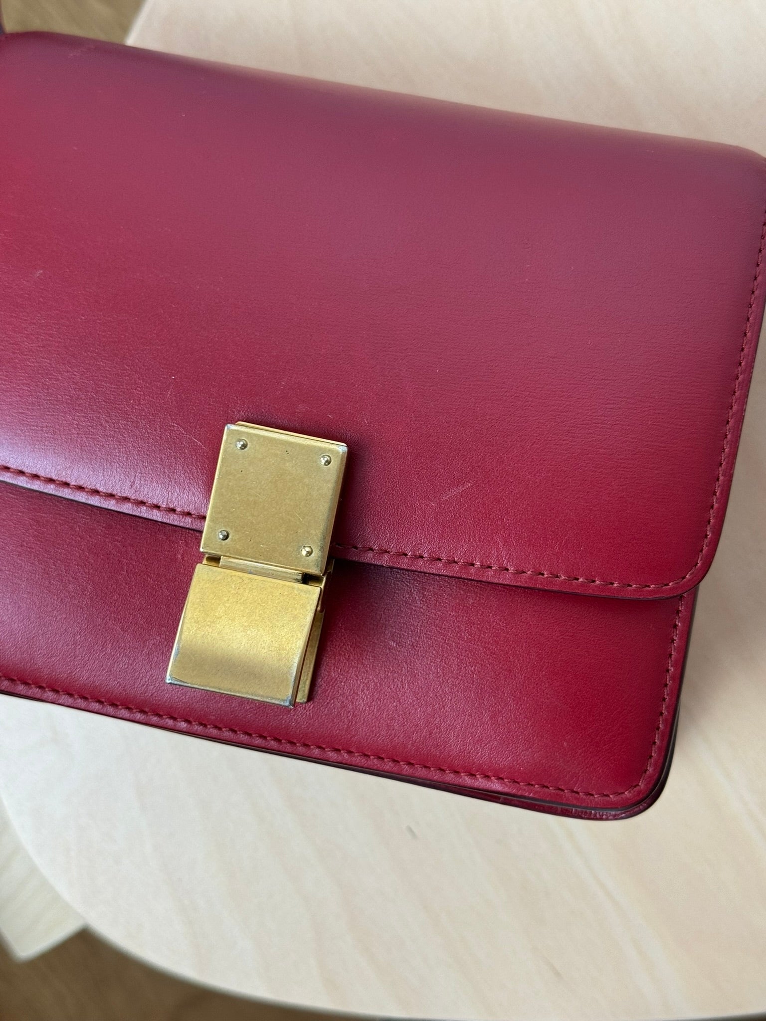 Céline Box Calfskin MINI Classic red