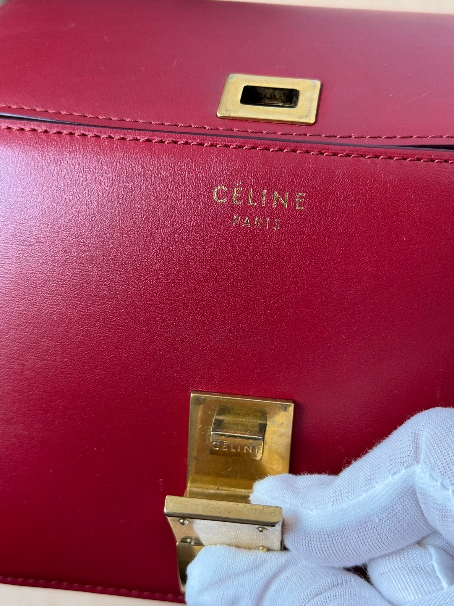 Céline Box Calfskin MINI Classic red