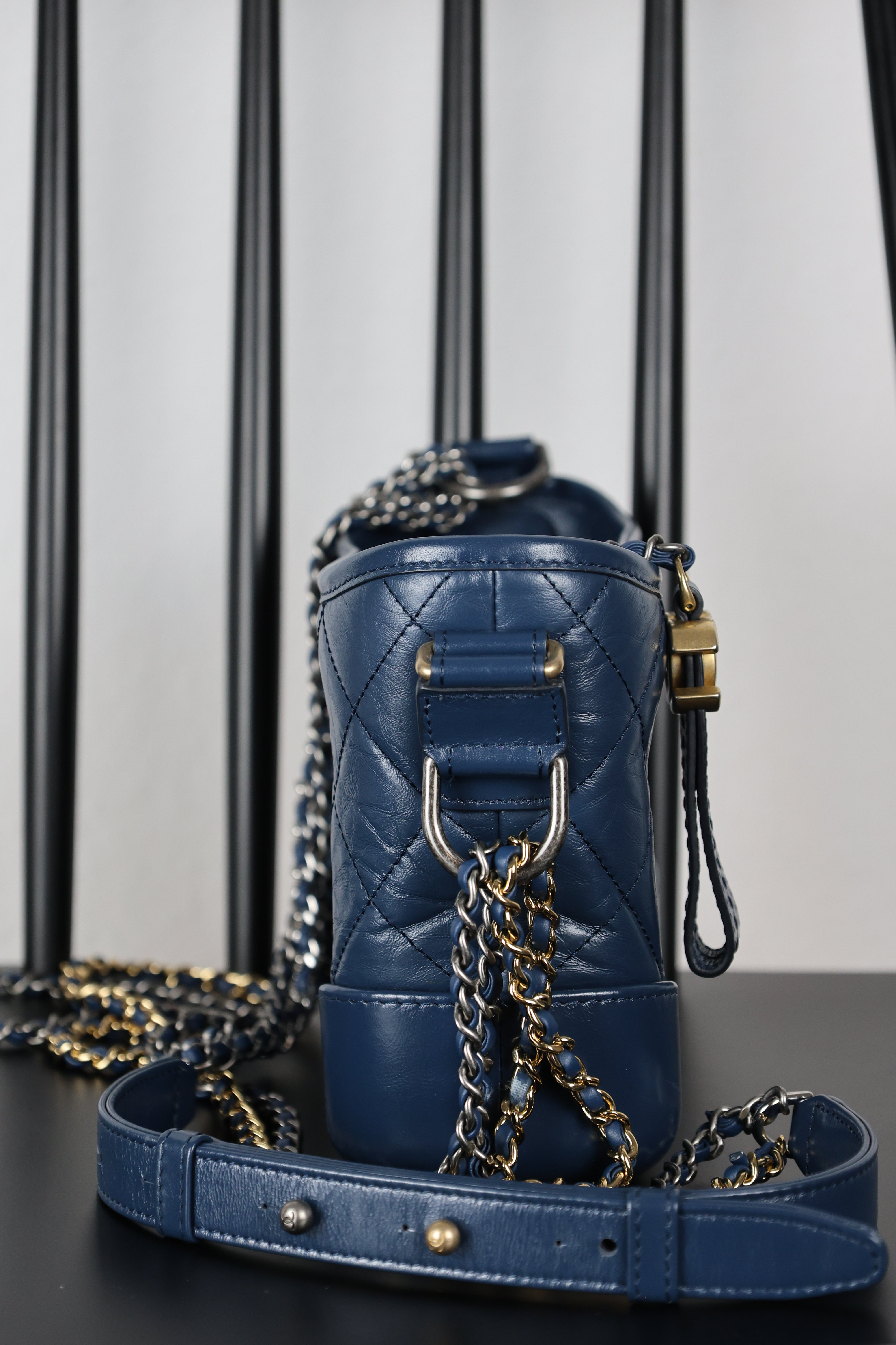 CHANEL Gabrielle Small Hobo Bag in Dark Blue