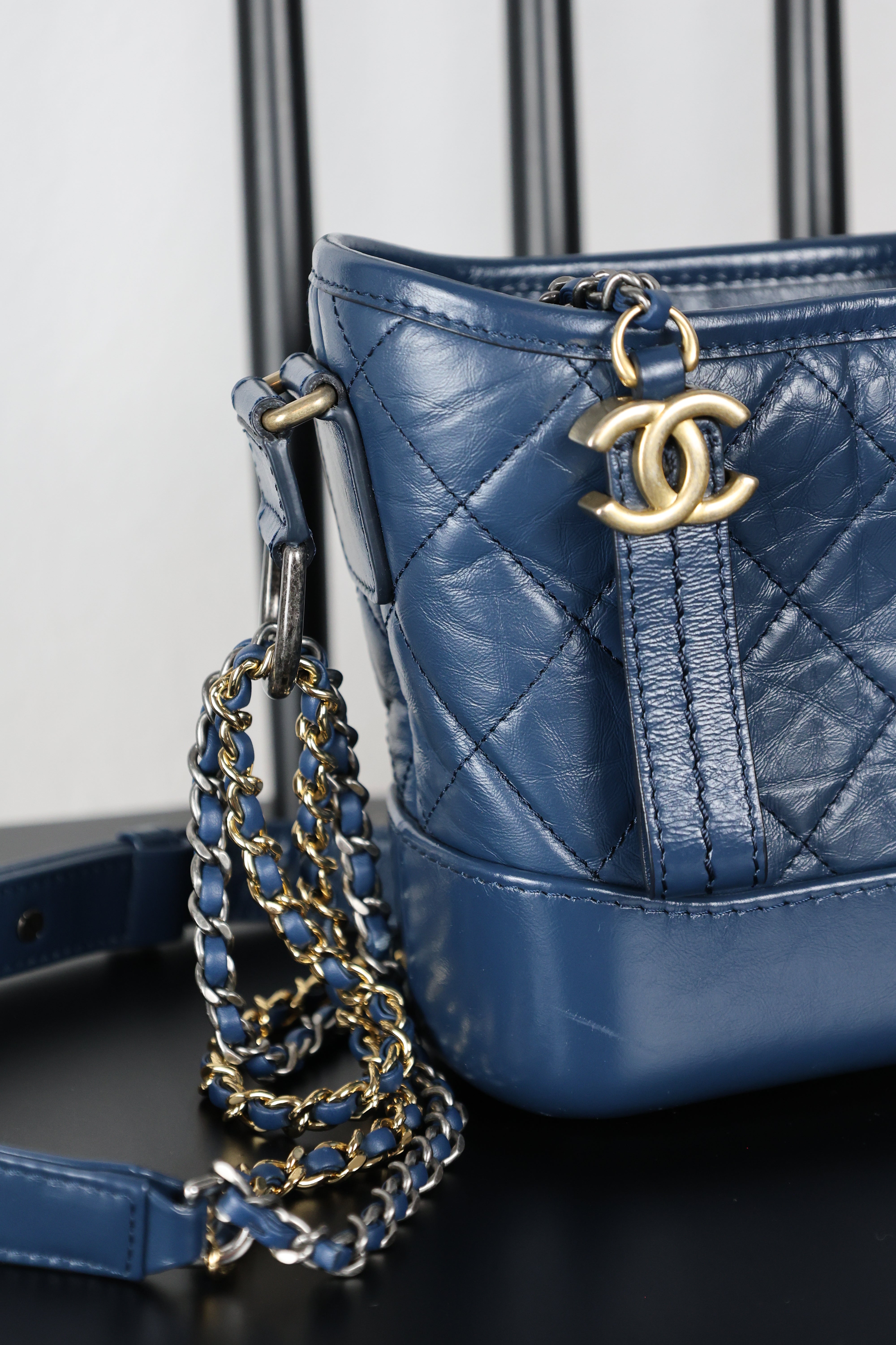 CHANEL Gabrielle Small Hobo Bag in Dark Blue