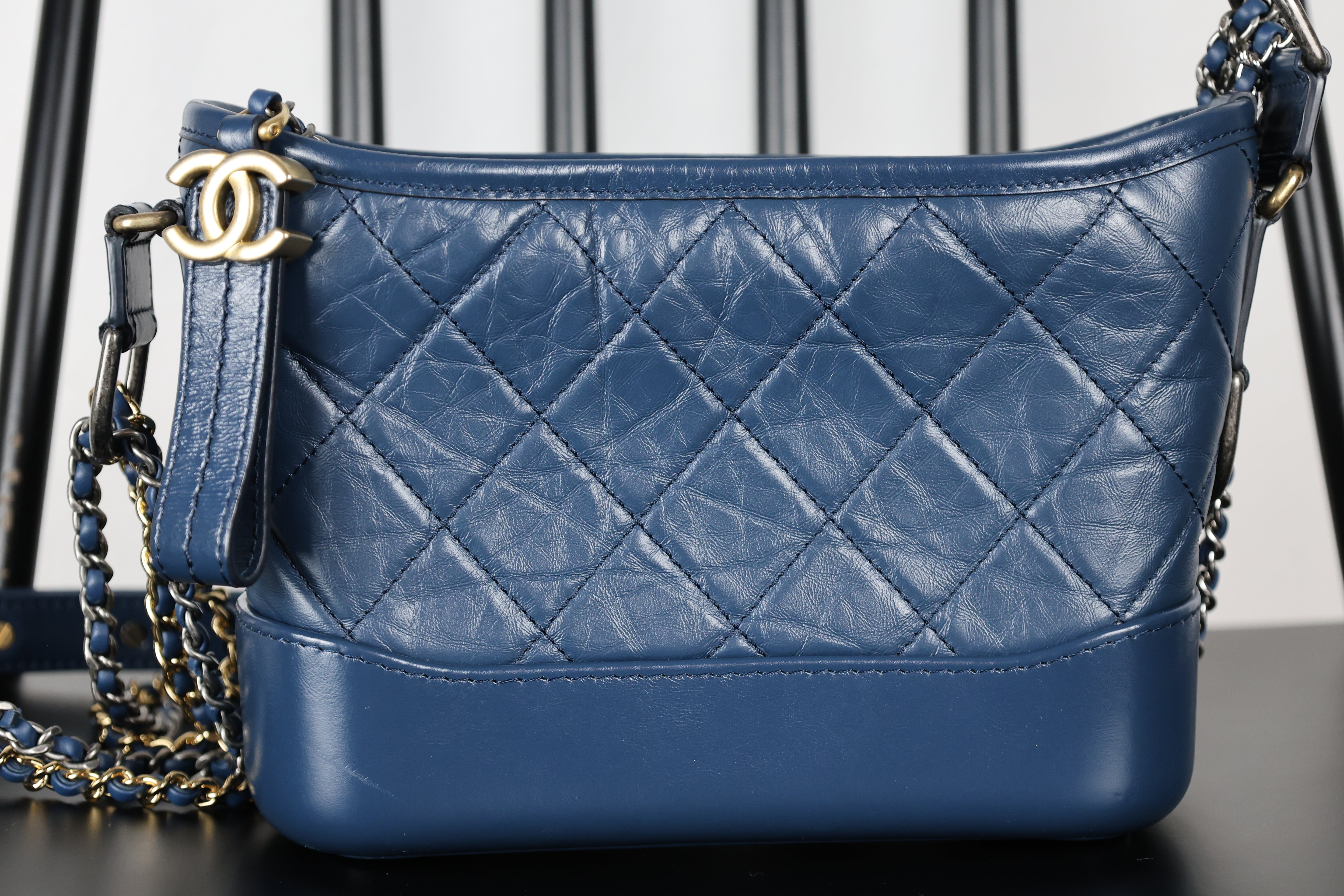 CHANEL Gabrielle Small Hobo Bag in Dark Blue