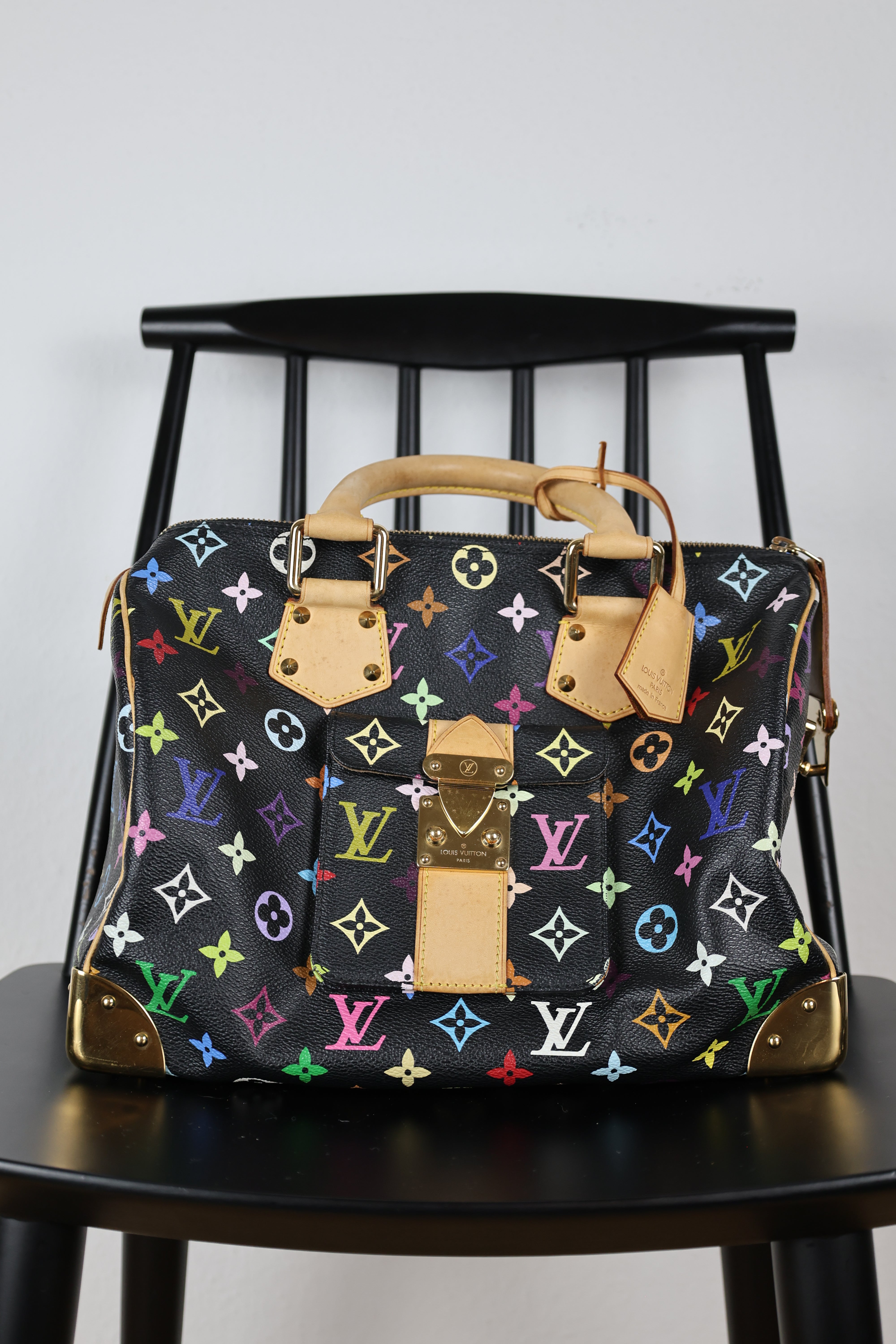 Louis Vuitton Monogram Multicolore Speedy 30 Schwarz