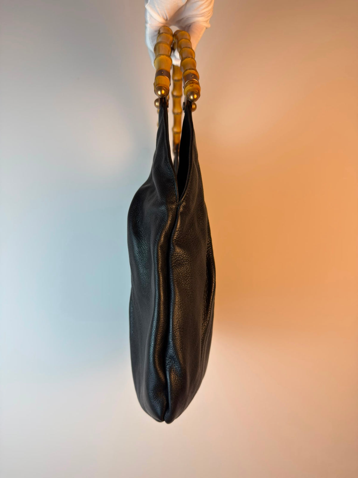 Vintage Gucci Bamboo Studded Hobo